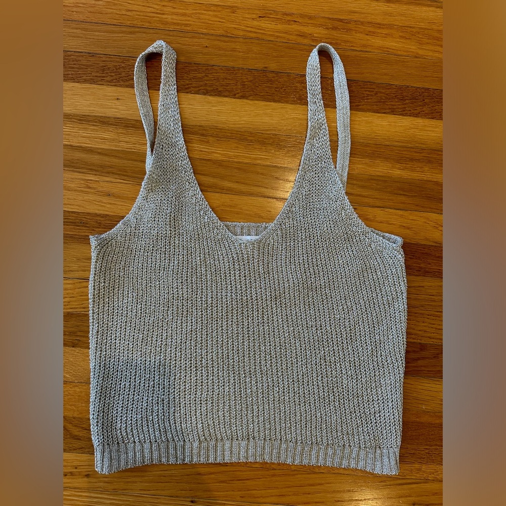 BURU gold knit vest/tank XS/S